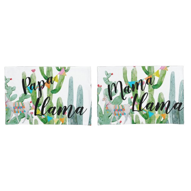 Fundas de almohada personalizadas Boho Llama Bohem (Anverso - Set)