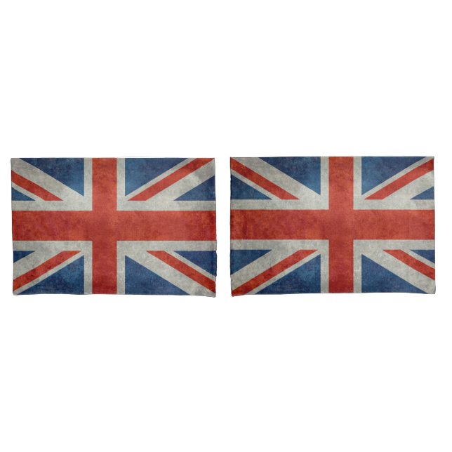 Fundas de almohada retras del estilo de la bandera (Anverso - Set)