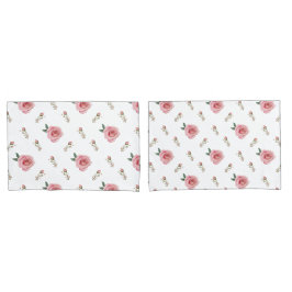 Fundas de almohada Rosebud Bloom Doble Cara Floral