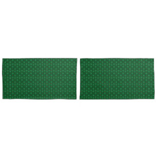Fundas de almohada verdes rey Mid Mod Garland