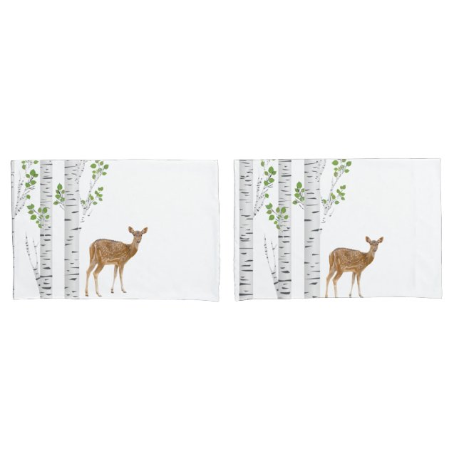 Fundas de almohadas Caza de bosques en Deer Doe Bu (Anverso - Set)