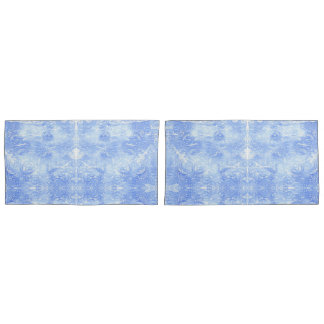 Fundas de almohadas de color blanco y azul claro
