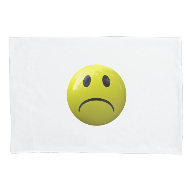fundas de almohadas de emoji facial infeliz (Anverso-izquierdo)