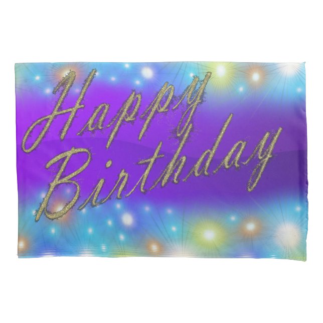 fundas de almohadas de feliz cumpleaños (Anverso)