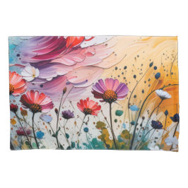 Fundas de almohadas de flores silvestres (edredón 