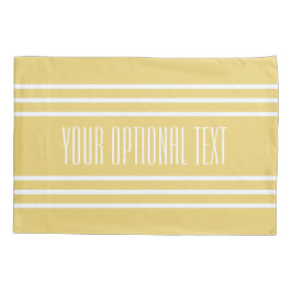 Fundas de almohadas de texto de rayas amarillas pe
