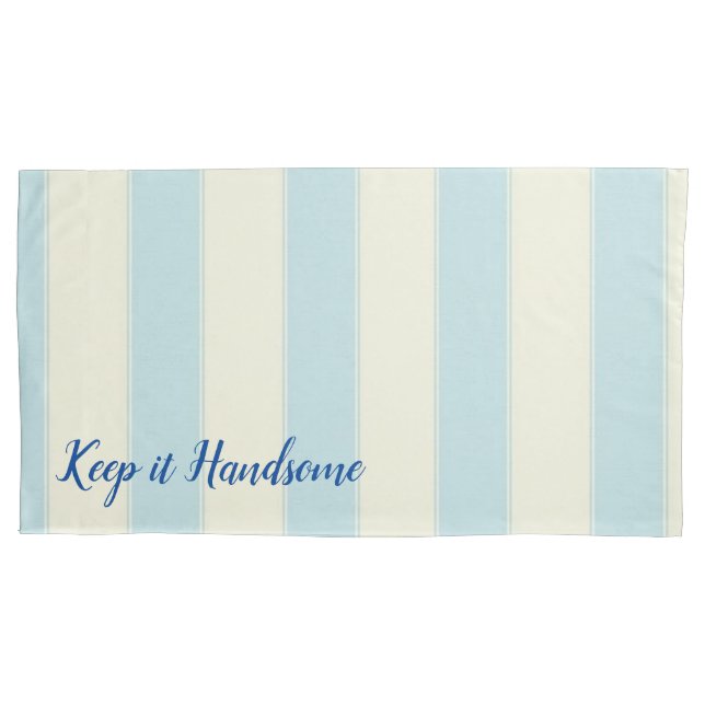 Fundas de almohadas lo mantienen a raya azul beige (Anverso)