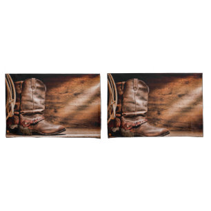 Fundas de almohadas personalizadas Cowboy Boots Ba