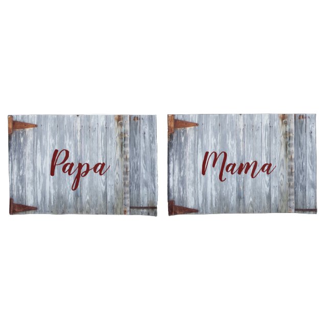 Fundas de almohadas personalizadas White Wash Wood (Anverso - Set)