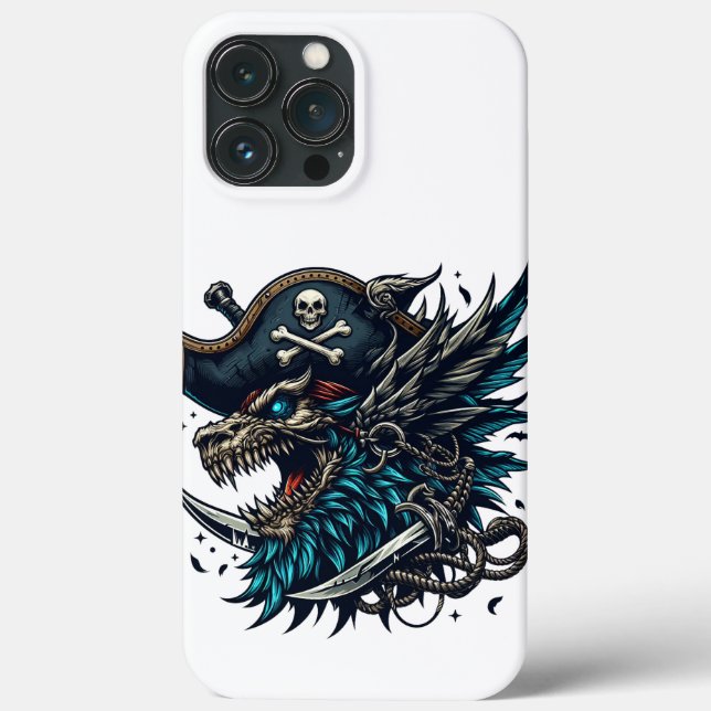 Fundas de Blue Dragon Pirate iPhone 13 Pro Max (Reverso )