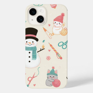 fundas de iPhone 14-hombre de nieve