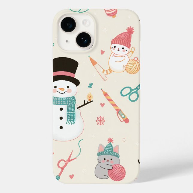 fundas de iPhone 14-hombre de nieve (Reverso )