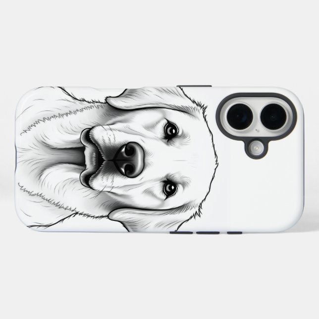 fundas de iPhone 16 - Labrador Recuperador (Reverso (Horizontal))