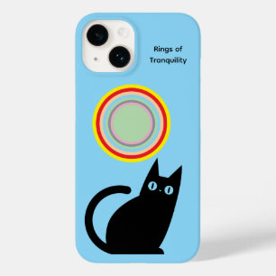 Fundas de iPhone Azul Claro de Anillos de Tranquil