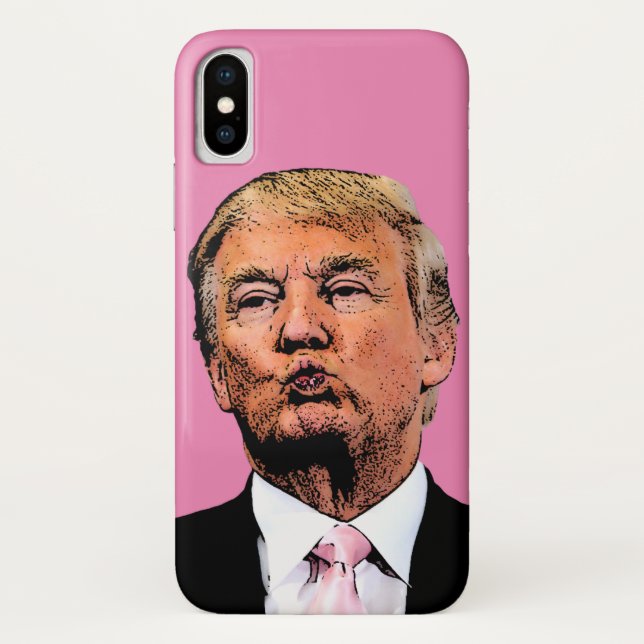FUNDAS DE IPHONE BESO DE DONALD TRUMP (Reverso)