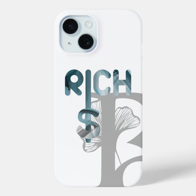 Fundas de iPhone RICH Tendencia Abstracto Océano A (Reverso )