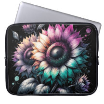 Fundas de Laptops Rainbow Sunflowers