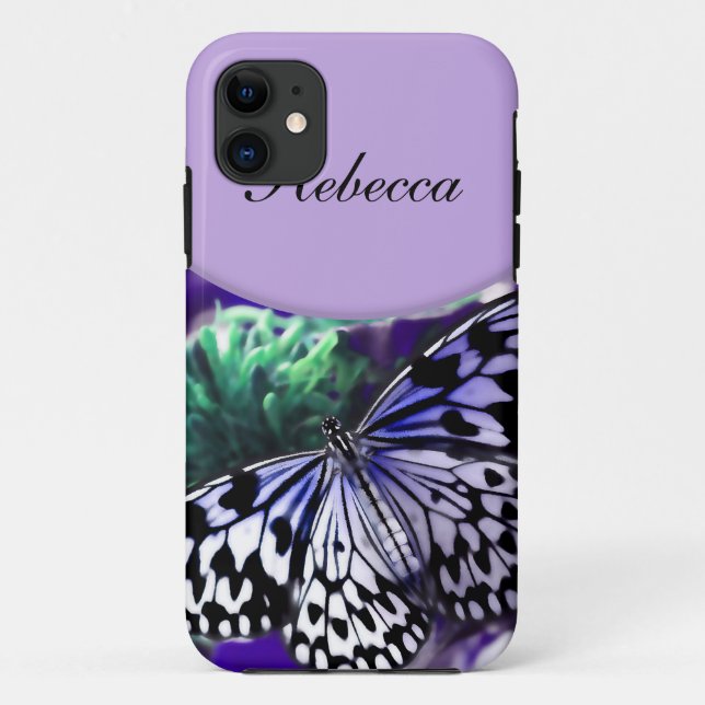 Fundas de mariposa Monograma iPhone 5 (Reverso)
