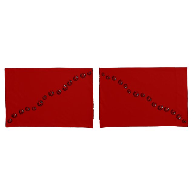 Fundas De Pillow De La Boca De La Ladybug (Anverso - Set)