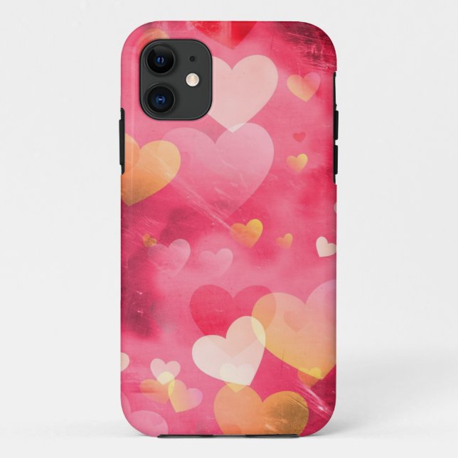 Fundas de Pinks Hearts iPhone 11 (Reverso)
