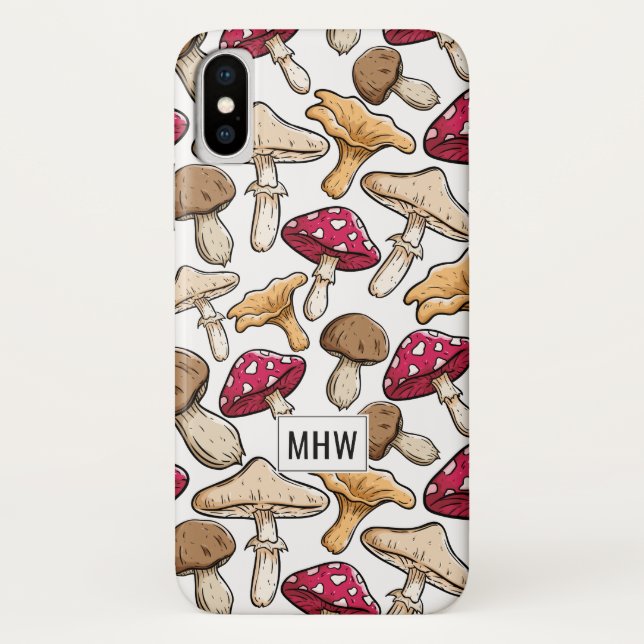 Fundas de teléfono con monograma personalizado de  (Reverso)