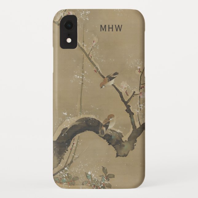 Fundas de teléfono con monograma personalizado de  (Reverso)