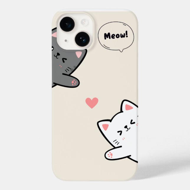 FUNDAS DE TELÉFONO DISEÑO GATO MAULLIDO (Reverso )