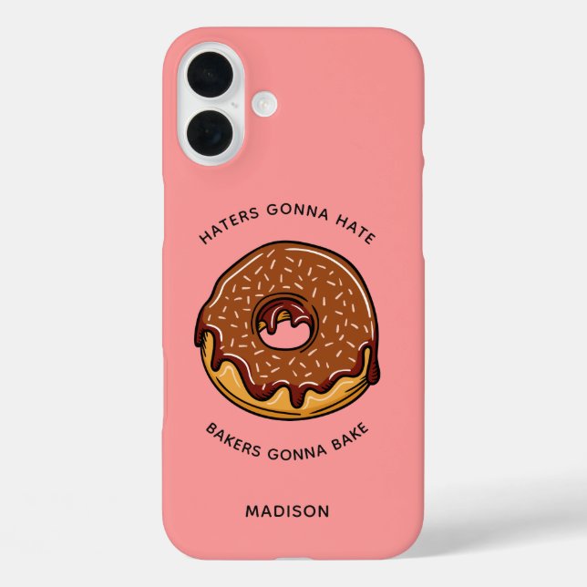 Fundas de teléfono DONUT con nombre personalizado, (Reverso )