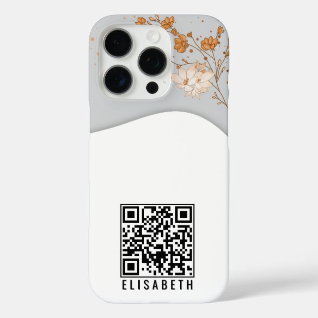 Fundas de teléfono personalizadas con flores en ac (Reverso )