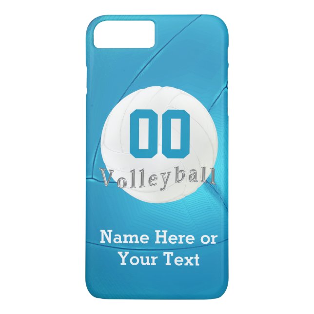 Fundas de voleibol iPhone 7 PLUS con número, nombr (Reverso)