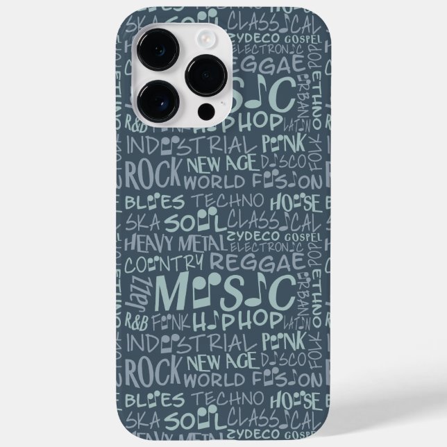 Fundas de Word Collage de géneros musicales (Reverso)
