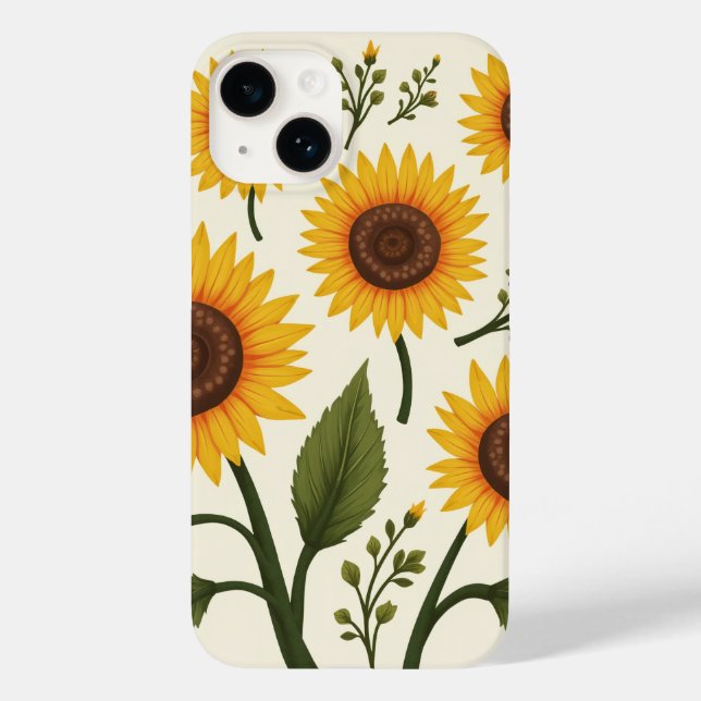 fundas del iPhone 14 de girasol (Reverso )