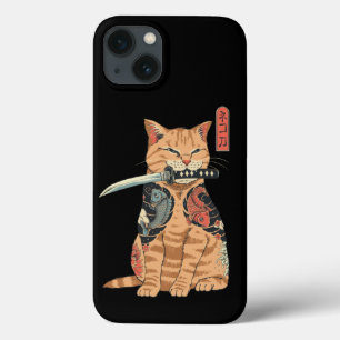 Fundas del iPhone de Samurai Cat 13