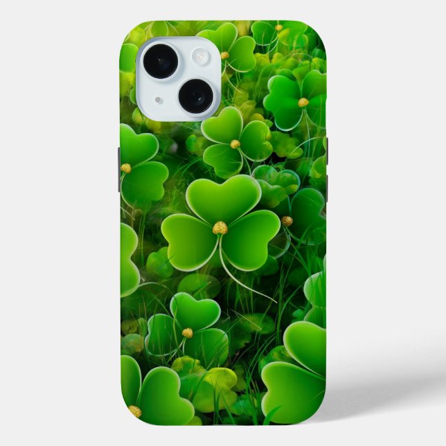 Fundas del Shamrock verde esmeralda (Reverso )