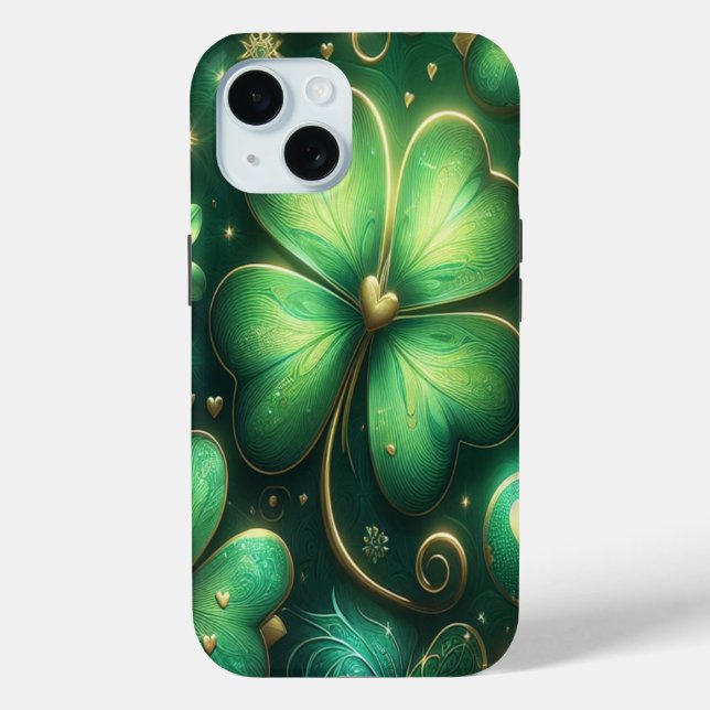 Fundas del Shamrock verde esmeralda (Reverso )