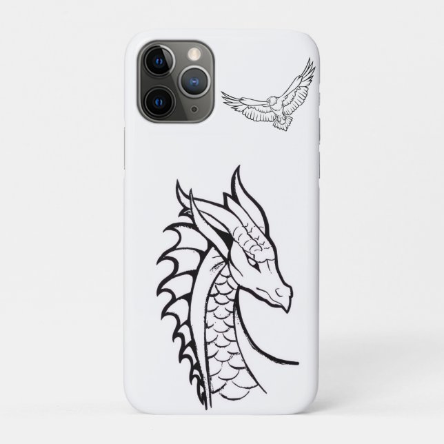 Fundas para Apple iphone 11 pro dragón  (Reverso)