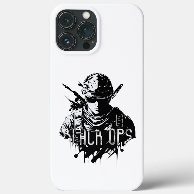 Fundas para iPhone 13 Pro Max Black Ops en negro y (Reverso )