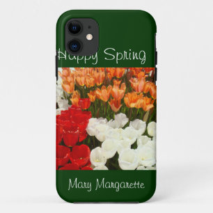 Fundas para iPhone 5 Feliz Primavera Tu Nombre Tul