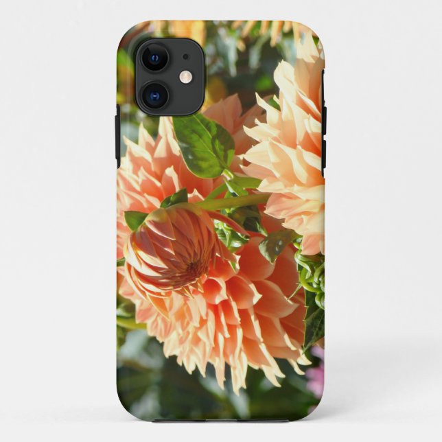 Fundas para iPhone 5 Flor de Dalia Naranja (Reverso)