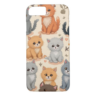 fundas para iPhone 8/7 Cute kitten patrón estuche