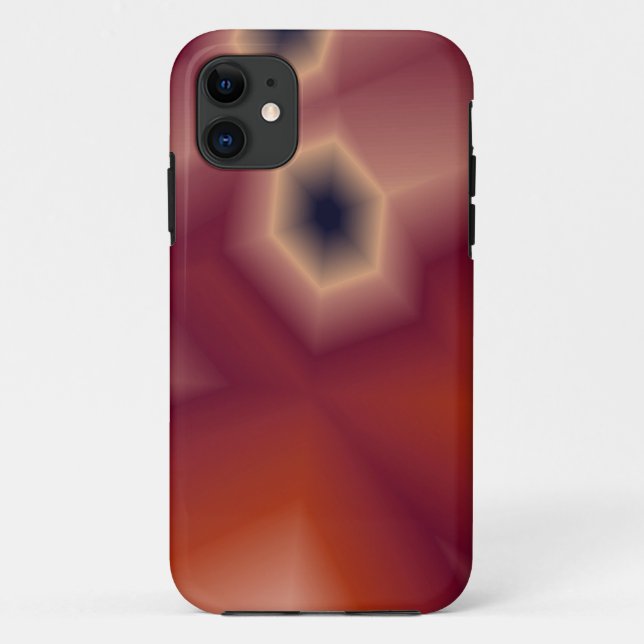 fundas para iphone abstractas naranja y rosa (Reverso)