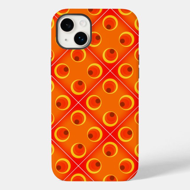 fundas para iPhone Case-Mate naranja retro 1970 (Reverso )