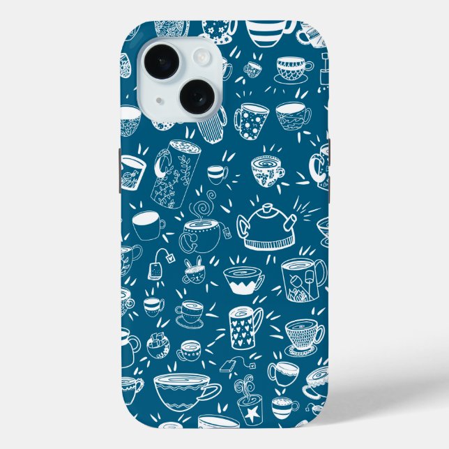 Fundas para iPhone Case-Mate tazas de té de fiesta (Reverso )