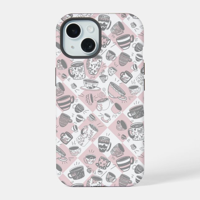 Fundas para iPhone Case-Mate tazas de té de fiesta (Reverso )