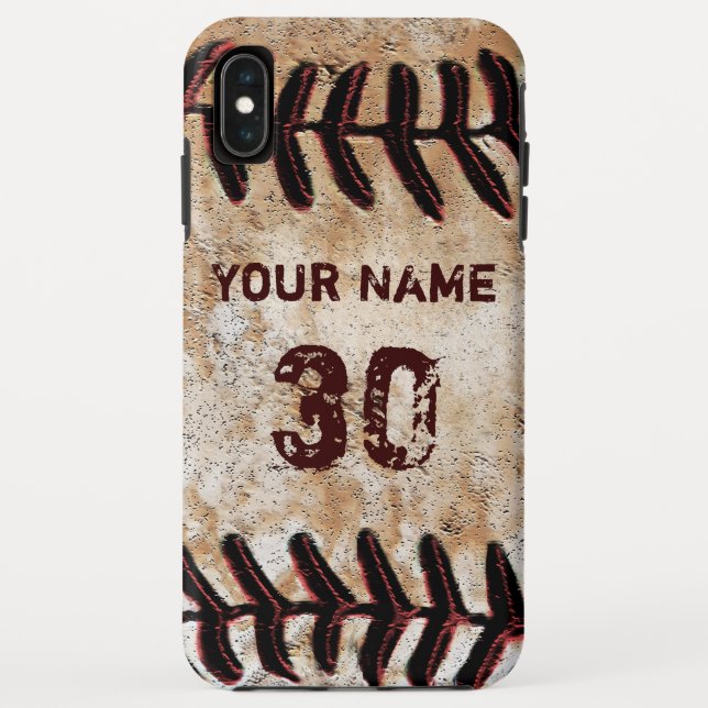 Fundas para iPhone de béisbol personalizadas de la (Reverso)