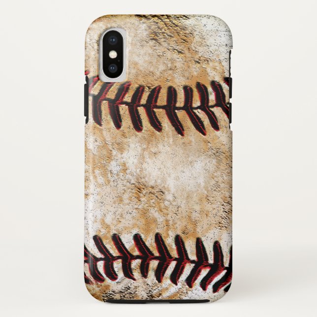 Fundas para iPhone de béisbol rústico más geniales (Reverso)