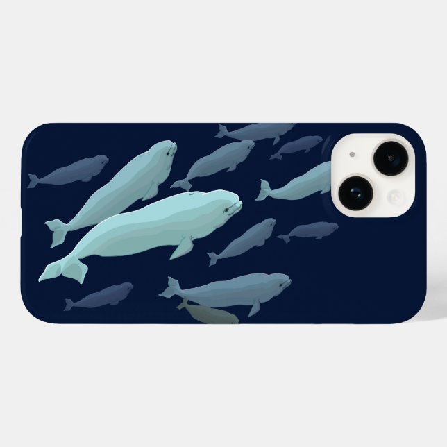 Fundas para iPhone de Beluga Ballena Fundas para T (Reverso  (Horizontal))