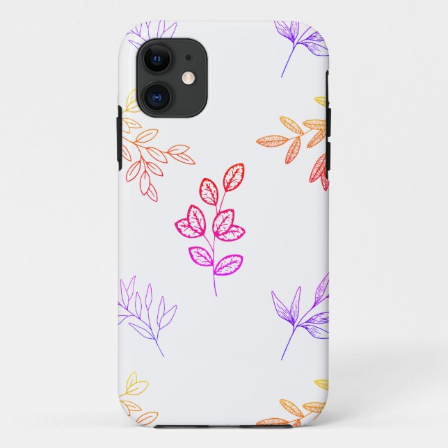 Fundas para iphone de hoja sencillas y elegantes (Reverso)