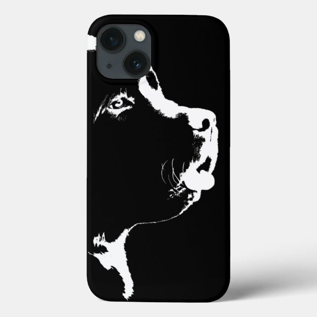 Fundas para iPhone de perro de Terranova Cachorro  (Reverso)