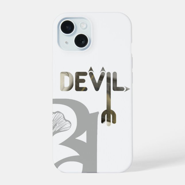 Fundas para iPhone DEVIL Tendencia Abstracto Negro (Reverso )